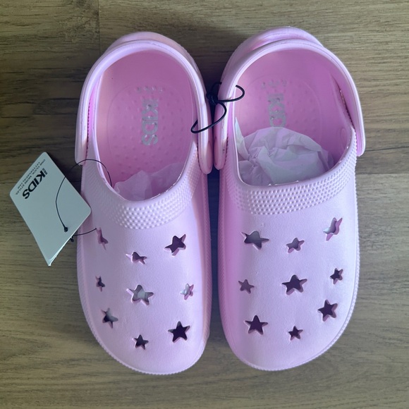 Cotton On Kids Pink Star Clogs - NWT - Picture 5 of 7